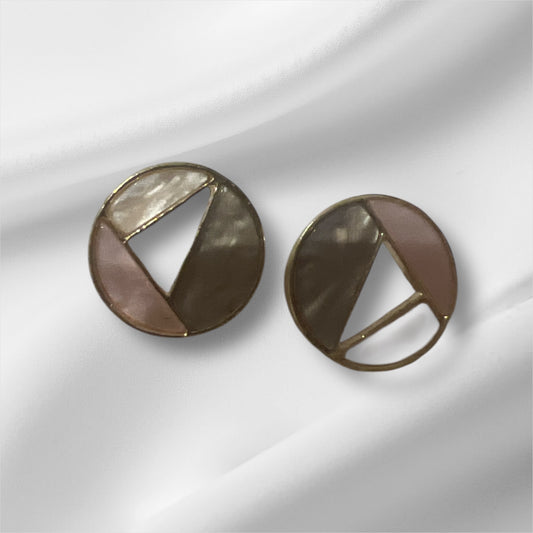 Minimalist Geometrical Round Earrings